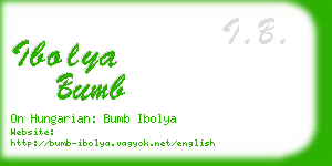 ibolya bumb business card